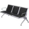 GFAZXDS Waiting Room Chairs Reception Bench, Office Guest Chairs Reception Chairs, Lobby Bench Seating with Armrests and Backrests, for Airport, Hospital, Bank,Black-One Size