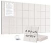G Gamit Large Felt Wall Tiles Bulletin Board,Large Cork Board Alternative with 30 Pushpins,8-Pack Felt Pin Board with 56 Safe Removable Adhesive Tabs for Home Office School (Oatmeal)