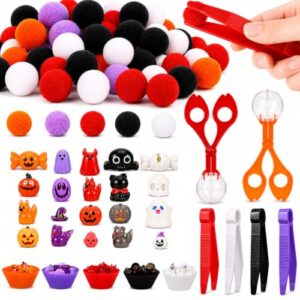 GGSTDDUP 156PcsHalloween Sensory Bin Fillers Fine Motor Educational Toy Set