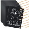 Ghligna 200Pcs Scratch Art Paper Set, Black Scratch Off Art Paper A4 Size with 20 Bamboo Stylus Pens, Magic Scratch Paper for Birthday Party Favors DIY Crafts
