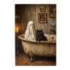 Ghost and Black Cat 1000 Pieces Puzzle for Adults, Challenging Jigsaw Puzzles for Adults, 29.5 * 19.7 in