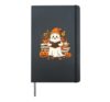 Ghost Reading Books Halloween Autumn Hardcover Journal, Black