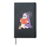 Ghost Reading Books Halloween Book Lover Bookworm Hardcover Journal, Black