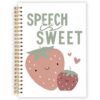 Ghueghe Boho Strawberry Speech Therapy Spiral Notebook Journal 5.5x8.3in