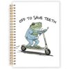 Ghueghe Funny Frog Dental Doctor Spiral Notebook Journal 5.5x8.3in