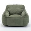 Giant Bean Bag Chair for Adults, Corduroy Large Bean Bag Chairs for Teens with Armrests, Comfy Adult BeanBag Chair Sofa Couch with Filler Included for Bedroom Living Room (Green)