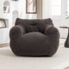 Giant Bean Bag Chair for Adults with Armrest & Back Support, Dark Gray