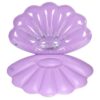 Giant Inflatable Seashell Pool Float, Thickened PVC Comfort Lounge Floaties for Adults, Purple