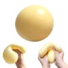 Giant Mochi Squishy Toy 10cm,Jumbo Squeeze Dough Ball,Super Soft Slow Rising Stress Relief Squeeze Ball, Large Flowing Creamy Texture Sensory Toy for Party Favor & Birthday Gifts,Big Squishy (Yellow)