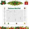Giant Word Search Poster 35x24in, 50-Word Jumbo Wall Puzzle Game (2, Christmas)