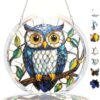 GIFTEVAL Owl Acrylic Jigsaw Puzzle Suncatcher Woodland Decor 8.9"