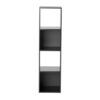 Gillyou 4-Cube Storage Organizer Black Bookcase 11x11x11 Shelves