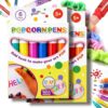 Gilusen Popcorn Pens Puffy, 3D Bubble Drawing Pens for Greeting Cards Birthday Cards, Colorful Puffy Paint Markers for DIY Crafts & Scrapbooking (Multi-Pack)，2pcs