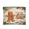 Gingerbread Man Christmas Holiday Quote Makeup Bag 7x9 Inch