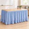 Gingham Classroom Decor, 6 Ft Ruffled Gingham Table Skirt for Teachers