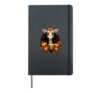 Giraffe Pumpkin Spice Latte Fall Autumn Leaves Halloween Hardcover Journal, Black