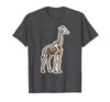 Giraffe Skeleton Savanna Wildlife Anatomy Art T-Shirt, Men, Dark Heather Grey, XX-Large