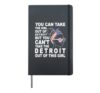 Girl From Detroit - Classic Patriotic Detroit Girl Hardcover Journal, Black