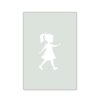 Girl Reusable Mylar Stencil, 10 mil Plastic Paint Stencil for Crafts and Decor - 12 Inch