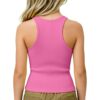 Girls Tank Tops Sleeveless Crewneck Outdoot Sport Solid Fashion Casual Going Out Tops 4-14 Years Hot Pink