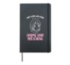 Girl Who Loves Anime Sketching Kawaii Japanese Manga Otaku Hardcover Journal, Black