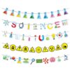 gisgfim 5 Pieces Science Banners Science Classroom Decor Chemistry Lab Banner Party Decorations for Home School Classroom Scientist Birthday Party Supplies