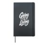 Giving is Living Bold Typography Art Hardcover Journal, Black