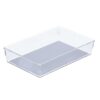 Glad Drawer Organizer Bin, 9x6 - Heavy Duty Clear Plastic Storage Tray for Junk Drawers, Kitchen Utensils, Bathroom Vanity, and Organizing Pantry - BPA Free, Food Safe, Non Slip (Pack of 6)