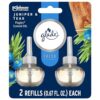 Glade PlugIns Refills Air Freshener, Scented and Essential Oils for Home and Bathroom, Juniper & Teak, Fresh Collection 2 Count, 1.34 Fl Oz (Pack of 6)
