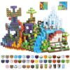 GleamJoy 200PCS Magnetic Blocks, Magnetic Building Block Cube Toys with Magnet Board for Kids, STEM Toys Gifts for Boy and Girls Age 3+ Years Old