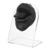 GLEAVI Realistic Silicone Mouth and Tongue Piercing Practice Model in Black, Flexible and Easy to Clean, for Training and Beauty Schools with High Simulation and Professional Display