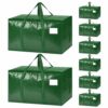 GlenLan 8 Pack Heavy Duty Waterproof Moving Bags, Foldable Totes