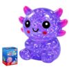 Glitter Axolotl Squishy Toy, Squishy Toys, Slow Rising Squishy (Purple)