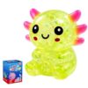 Glitter Axolotl Squishy Toy, Squishy Toys, Slow Rising Squishy (Yellow)
