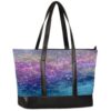 Glitter Canvas Laptop Tote Bag for Women, 15.6 Inch Work Bag