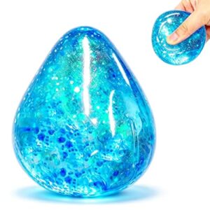 Glitter Drop Squishy Stress Ball, Fun Squishy Vase Fillers