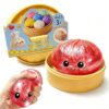 Glitter Dumpling Squishy Toys with Steamer, Fidget Toys Adults (Red)