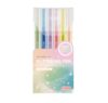 Glitter Gel Pens Set of 6, 1.0mm Bullet Tip Double Shimmer Ink Pens, 600% More Ink Art Markers for Coloring Books, Journaling, Drawing & Note Taking - Macaron Serie