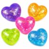 Glitter Heart Slow Rebound Squishy Stress Balls，Pink