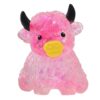 Glitter Highland Cow Squeeze Toy Pink | Slow Rising TPR Sensory Fidget