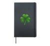 Glittery Green Shamrock for St. Patrick's Day Fun Hardcover Journal, Black