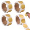 GLOBLELAND 1200 Pcs 1 inch Laser Gold Round Scratch Off Stickers Self-Adhesive Blank Scratch Off Circle Labels for DIY Reward Cards Scratch Tickets Game Crafts