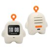 GLOGLOW Portable AI Robot Voice Chat Alarm 37 Languages (White)
