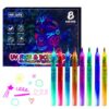 Glow In Dark Markers, Create Neon Designs with Temporary Makeup Pens (1 Set