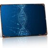Glowing DNA Helix Vintage Metal Signs 8x12 Inch