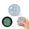 Glow in the Dark Stress Ball for Adults, 2.75-Inch Slushy Squishy Sensory Fidget Ball with ASMR-Like Sound, Washable Reusable Squeeze Ball for Office Desk, Home and Work