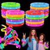 Glow Sticks Party Favors Supplies 18-72 PCS, Camping Essentials for Kids