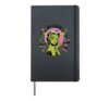 Go Away Retro Alien Girl Pinup Vintage Sci Fi Space Humor Hardcover Journal, Black