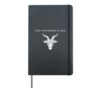 God Backwards Is Dog - Funny Minimalist Pentagram Satan Hardcover Journal, Black