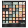 Godery Boho Calendar Pocket Chart for Classroom Cards Add-On School Supplies Teacher Decorations Bulletin Board Pre-K To 6th Grade, Black-2